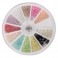 12 spalvų nagų dekoravimo perliukų