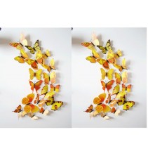 3D geltonai oranžiniai magnetiniai drugeliai